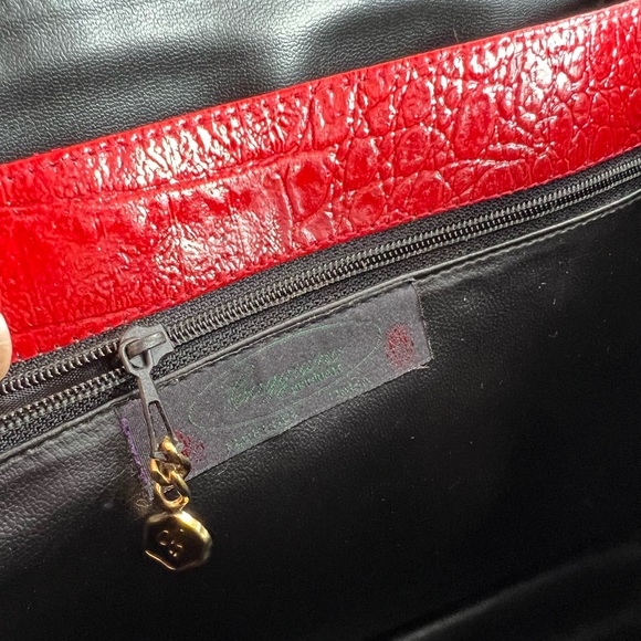 Caggiano Vintage Red Leather Briefcase Messenger Bag - Picture 14 of 14